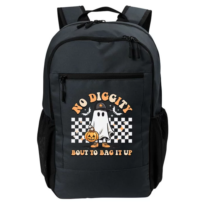 No Diggity Bout To Bag It Up Cute Ghost Halloween Candy Daily Commute Backpack