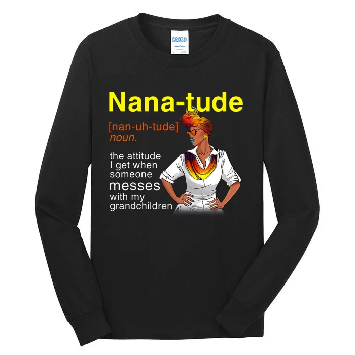 Nanatude Definition Black Queen Funny Gift Design For Women Tall Long Sleeve T-Shirt