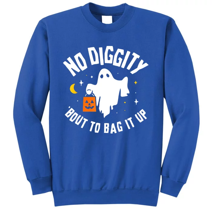 No Diggity Bout To Bag It Up Cute Ghost Halloween Candy Sweatshirt