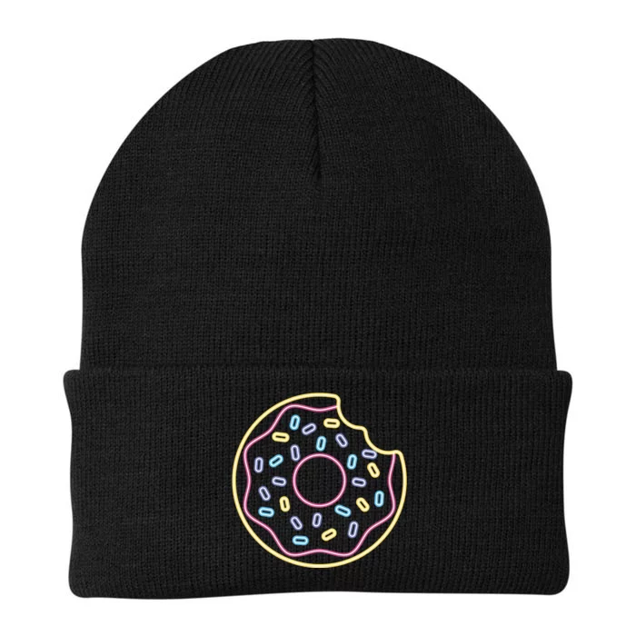 Neon Donut Bite Knit Cap Winter Beanie