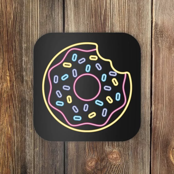 Neon Donut Bite Coaster