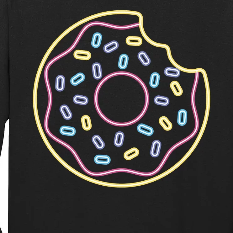 Neon Donut Bite Tall Long Sleeve T-Shirt