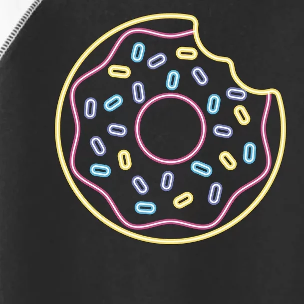 Neon Donut Bite Toddler Fine Jersey T-Shirt