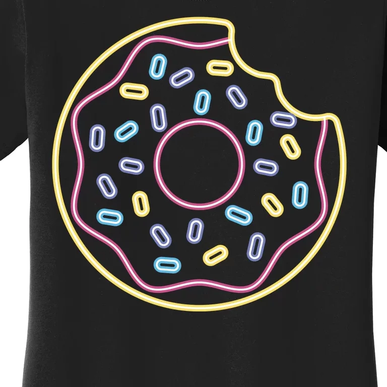 Neon Donut Bite Women's T-Shirt