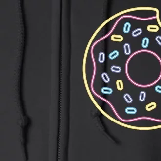 Neon Donut Bite Full Zip Hoodie