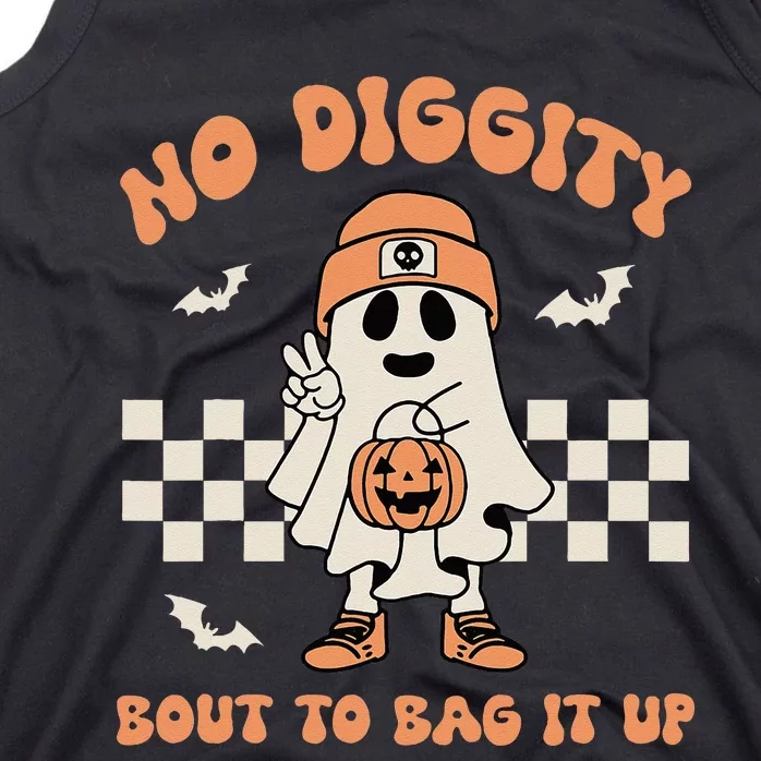 No Diggity Bout To Bag It Up Ghost Halloween Kids Tank Top