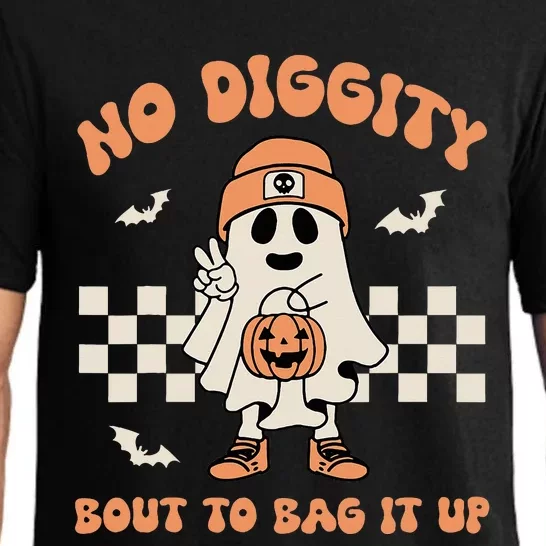 No Diggity Bout To Bag It Up Ghost Halloween Pajama Set