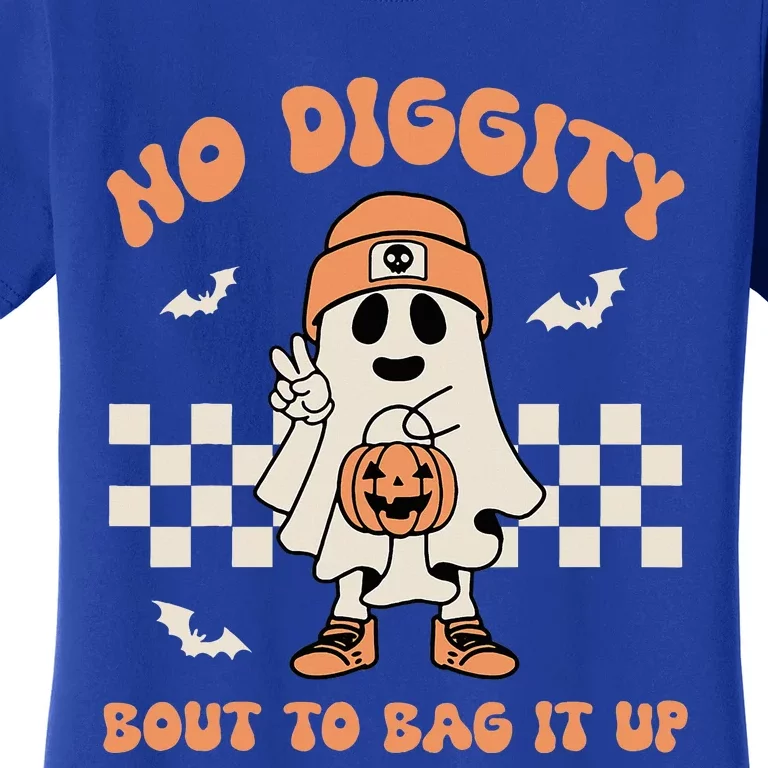 No Diggity Bout To Bag It Up Ghost Halloween Women's T-Shirt