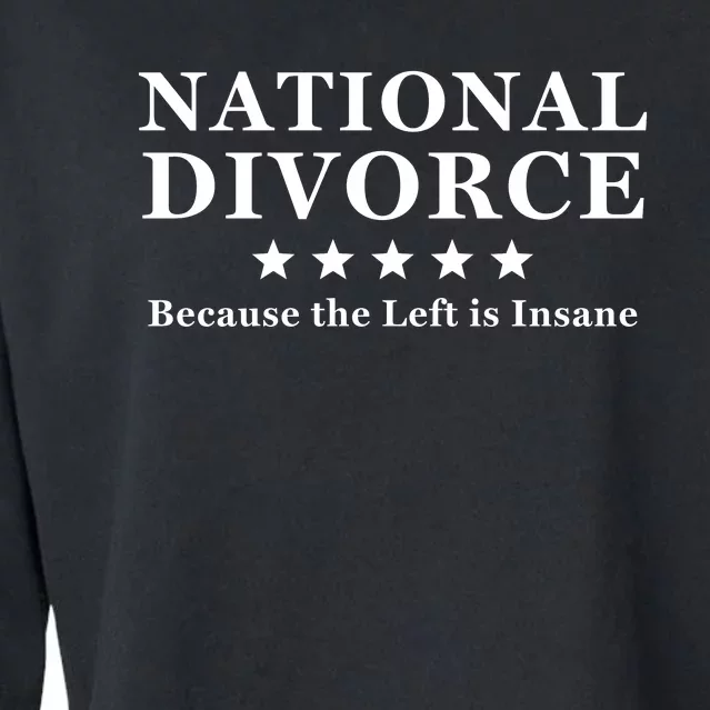 National Divorce Conservative Anti Biden Cropped Pullover Crew