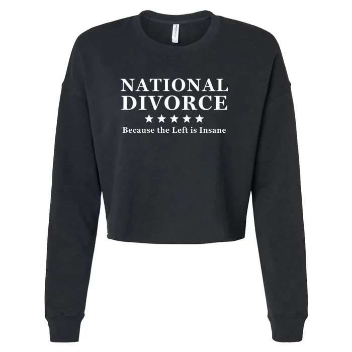 National Divorce Conservative Anti Biden Cropped Pullover Crew