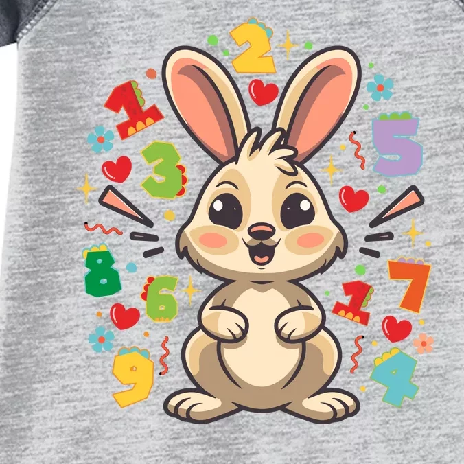 Number Day Childrens Cute Bunny Rabbit Numbers Customers Infant Baby Jersey Bodysuit