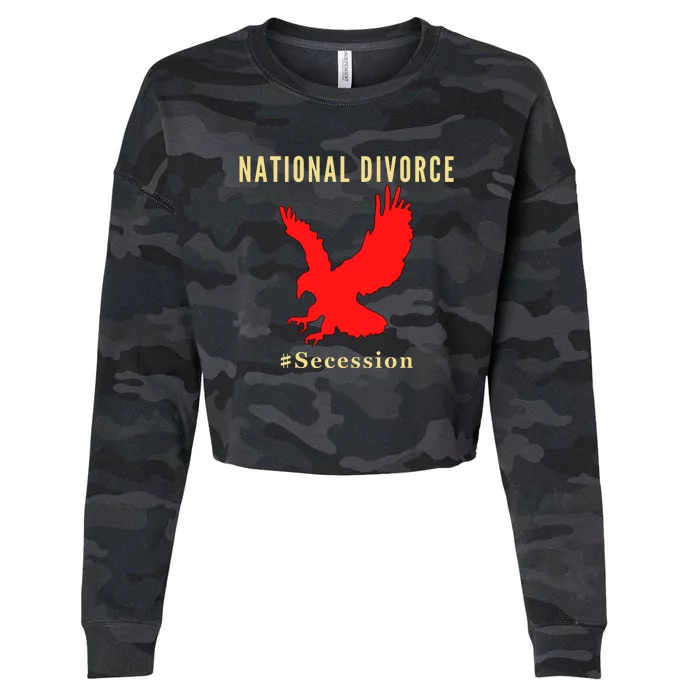 National Divorce Conservative Anti Biden Secession Cropped Pullover Crew