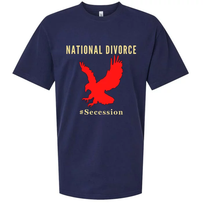 National Divorce Conservative Anti Biden Secession Sueded Cloud Jersey T-Shirt