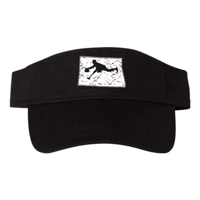 North Dakota Curling Gift Nd Curling Gift Valucap Bio-Washed Visor