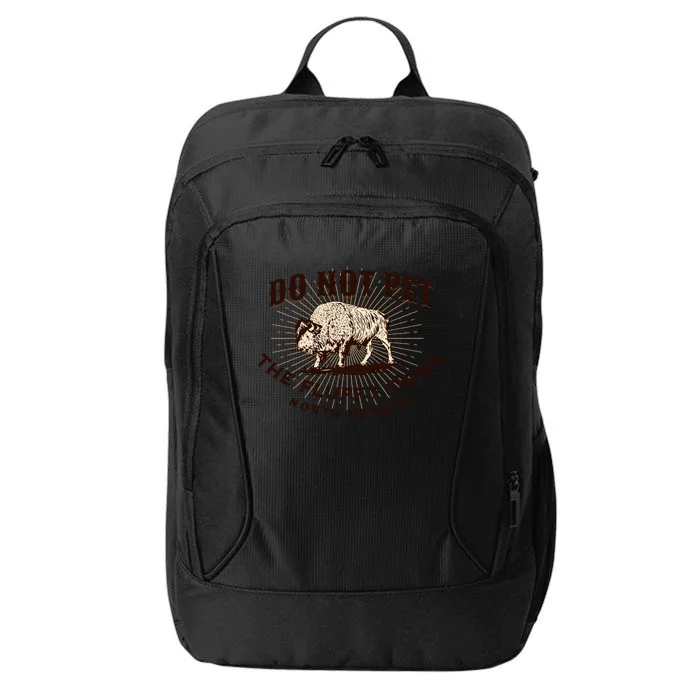 North Dakota Do Not Pet the Fluffy Cows Bison Funny Souvenir City Backpack