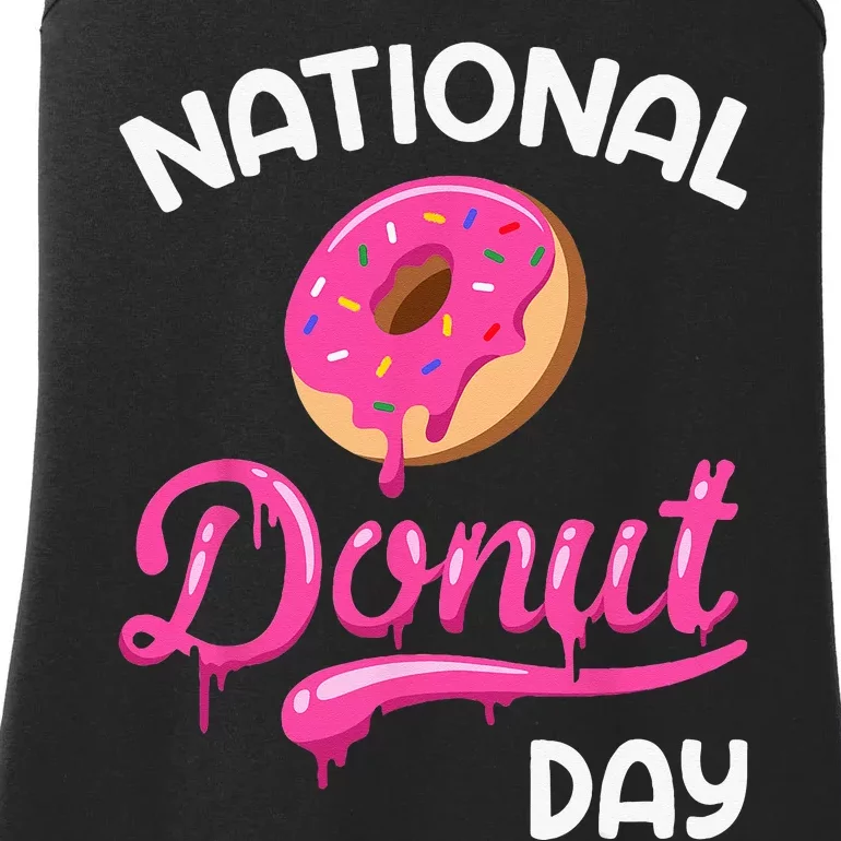 National Donut Day Doughnut Donut Day Donuts Ladies Essential Tank