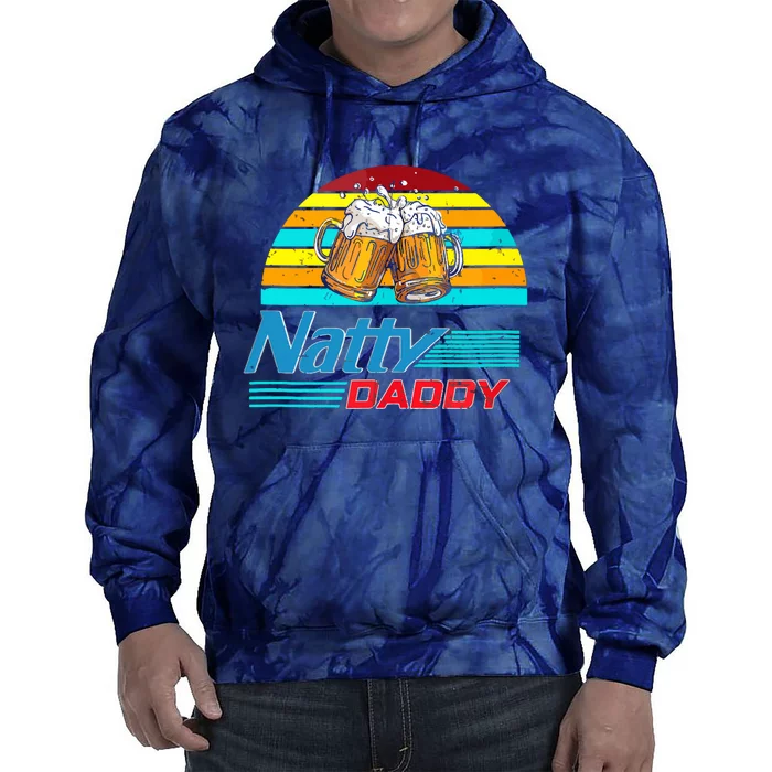 Natty Daddy Dad Bod Light Beer Lover Beer Day Retro Tie Dye Hoodie