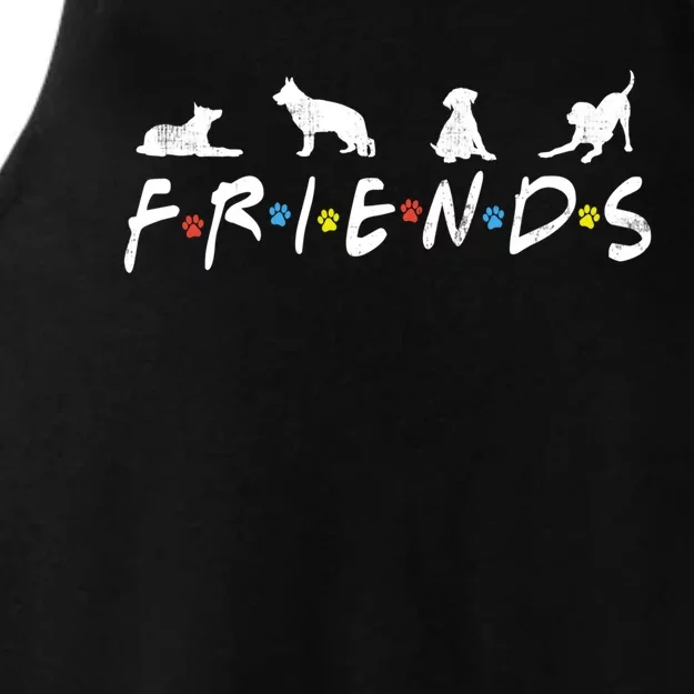 National Dog Day Funny Dog Lovers Rescue Dog Paw Print Gift Ladies Tri-Blend Wicking Tank