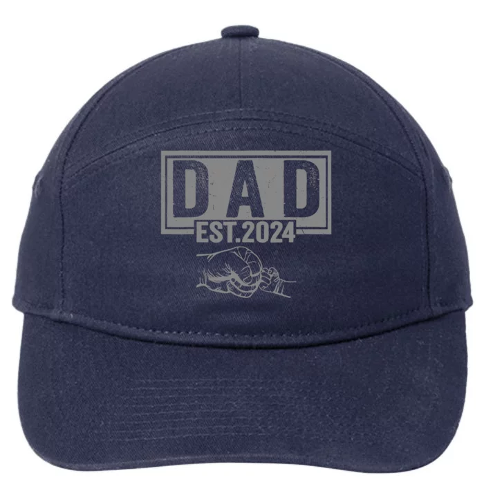 New Dad Est 2024 First Fathers Day 2024 Promoted To Daddy 7-Panel Snapback Hat