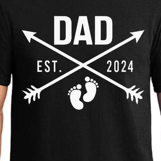 New Dad Est 2024 First Fathers Day 2024 Promoted To Daddy Pajama Set