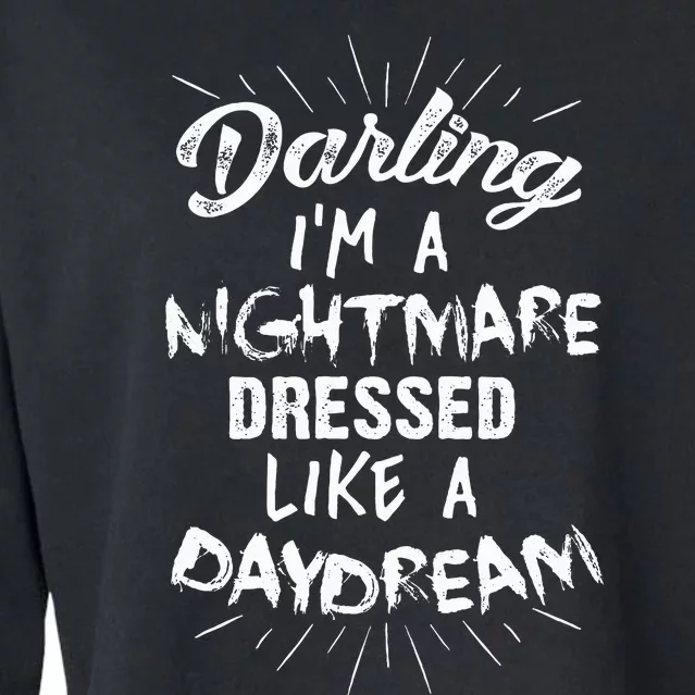 Nightmare Daydreamer Edgy and Stylish Fashion Cropped Pullover Crew