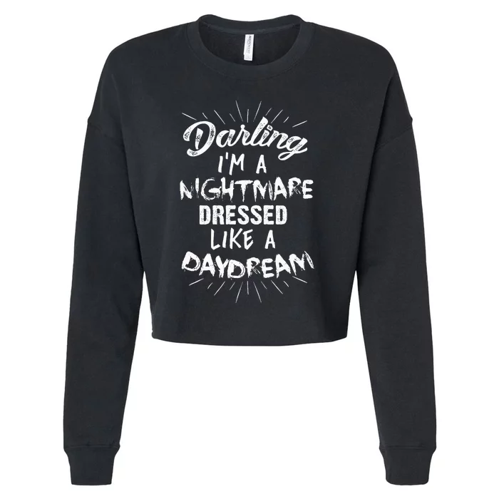 Nightmare Daydreamer Edgy and Stylish Fashion Cropped Pullover Crew