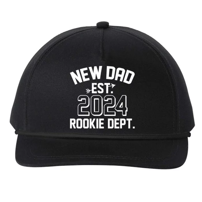 New Dad Est 2024 Rookie Department Snapback Five-Panel Rope Hat