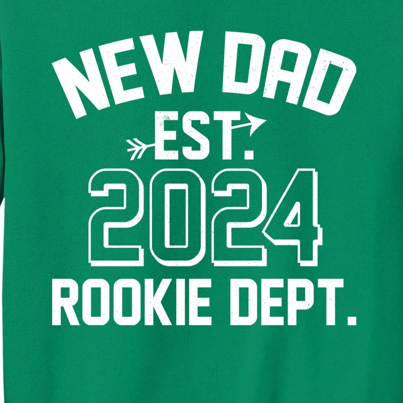 New Dad Est 2024 Rookie Department Sweatshirt