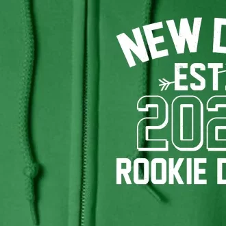 New Dad Est 2024 Rookie Department Full Zip Hoodie