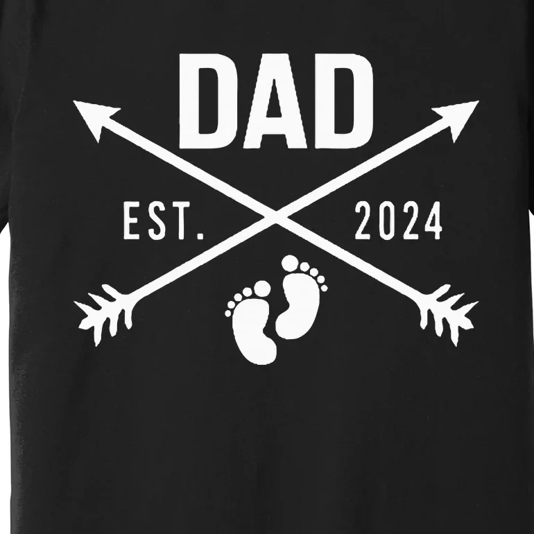 New Dad Est 2024 First Fathers Day 2024 Premium T-Shirt