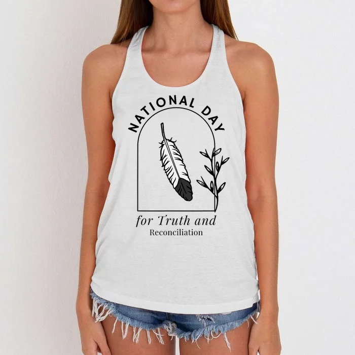 National Day For Truth And Reconciliation Manitoba 2024 Women's Knotted Racerback Tank