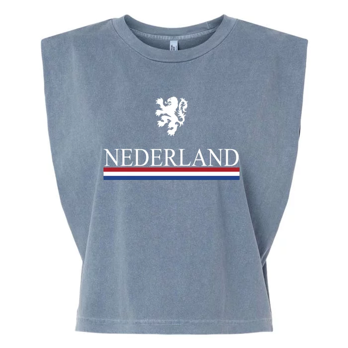 Nederland Dutch Flag Logo Garment-Dyed Women's Muscle Tee