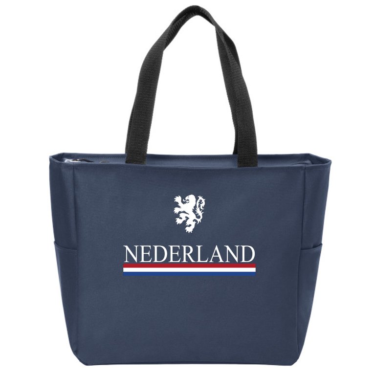 beweging Sympathiek Haalbaarheid Nederland Dutch Flag Logo Zip Tote Bag | TeeShirtPalace