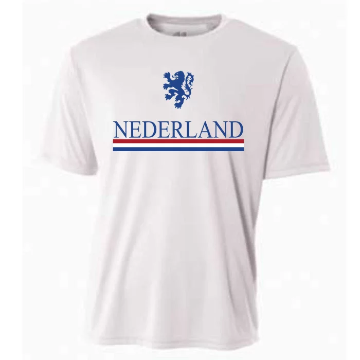 Nederland Dutch Flag Logo Cooling Performance Crew T-Shirt