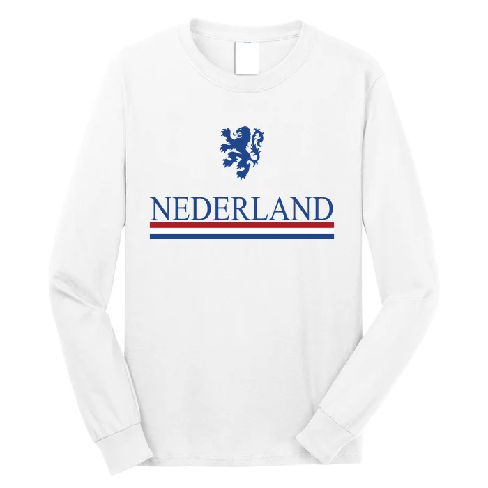 Nederland Dutch Flag Logo Long Sleeve Shirt