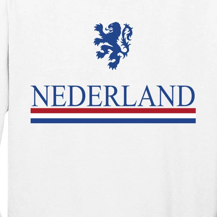 Nederland Dutch Flag Logo Tall Long Sleeve T-Shirt