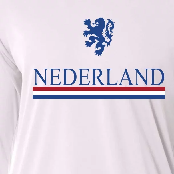 Nederland Dutch Flag Logo Cooling Performance Long Sleeve Crew