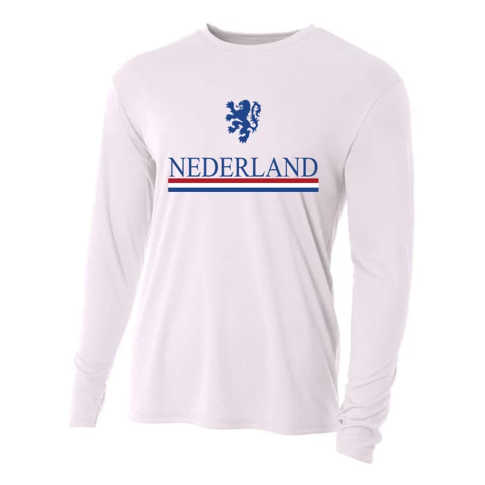 Nederland Dutch Flag Logo Cooling Performance Long Sleeve Crew