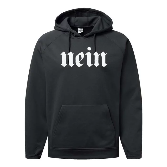 NEIN Deutschland Flag of german Eagle Germany German Performance Fleece Hoodie