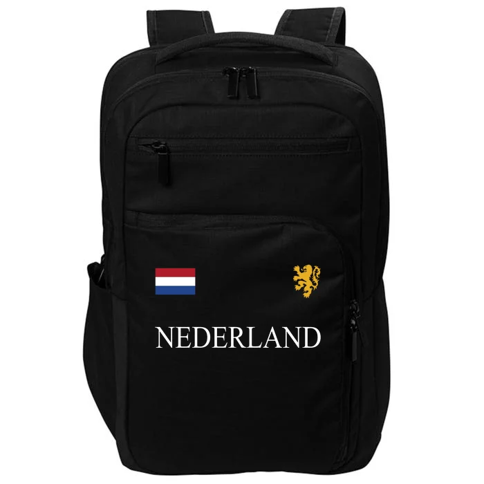 Nederland Dutch Flag Logo Gift Impact Tech Backpack