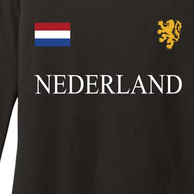 Nederland Dutch Flag Logo Gift Womens CVC Long Sleeve Shirt