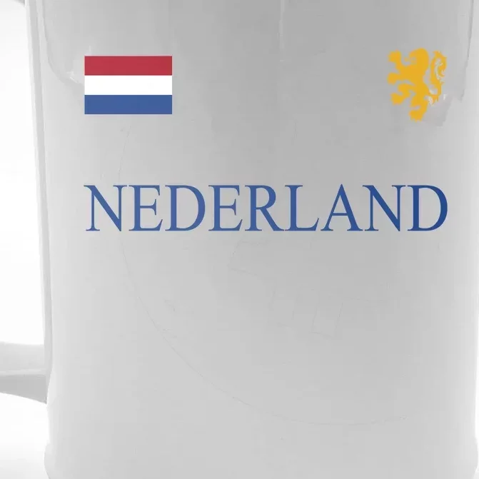 Nederland Dutch Flag Logo Gift Front & Back Beer Stein