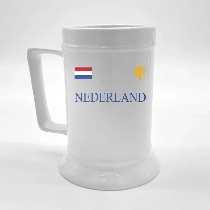 Nederland Dutch Flag Logo Gift Front & Back Beer Stein