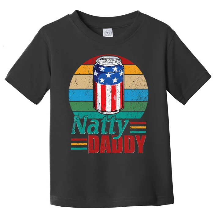 Natty Daddy Funny Dad Bob Beer Drinker Father's Day Toddler T-Shirt