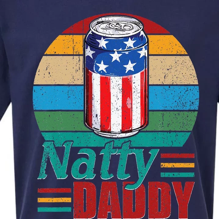 Natty Daddy Funny Dad Bob Beer Drinker Father's Day Sueded Cloud Jersey T-Shirt