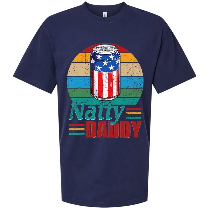 Natty Daddy Funny Dad Bob Beer Drinker Father's Day Sueded Cloud Jersey T-Shirt