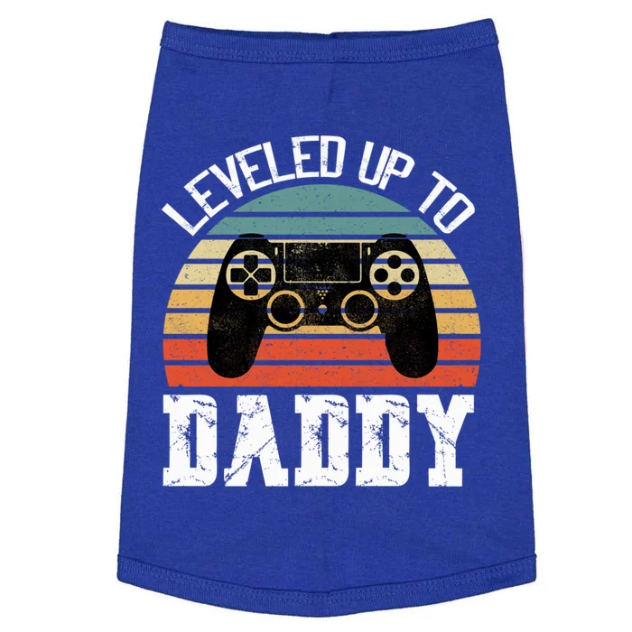 New Dad Fathers Day Leveled Up To Daddy Gift Doggie Tank