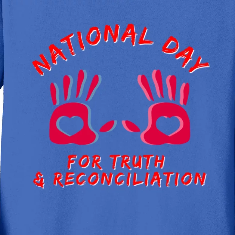 National Day For Truth And Reconciliation Hands Gift Kids Long Sleeve Shirt