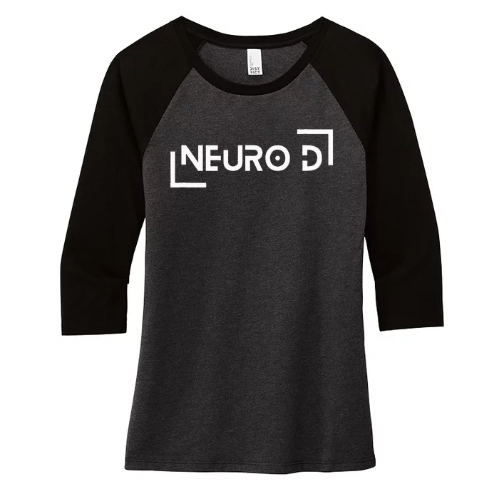 Neuro D for the Neurodiverse Women's Tri-Blend 3/4-Sleeve Raglan Shirt