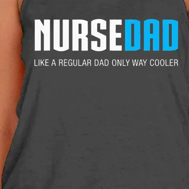 Nurse Dad Funny Cute Fathers Day Gift RN Women's Knotted Racerback Tank